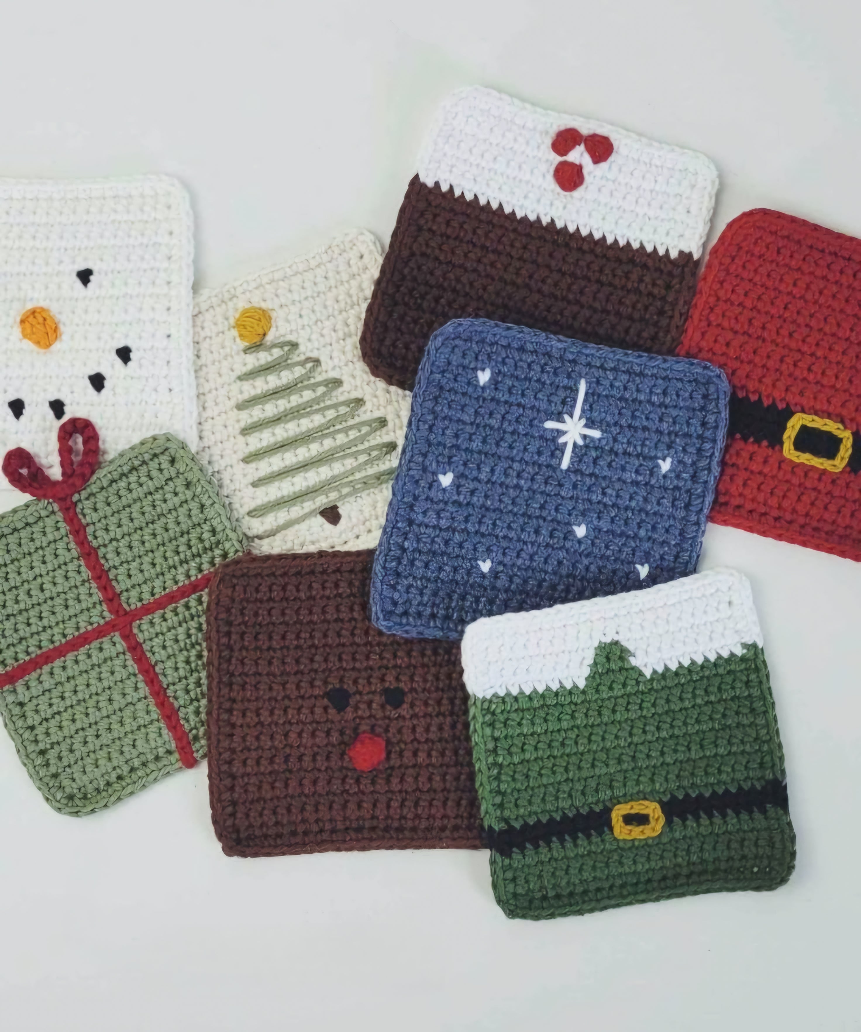 Crochet charismas coaster